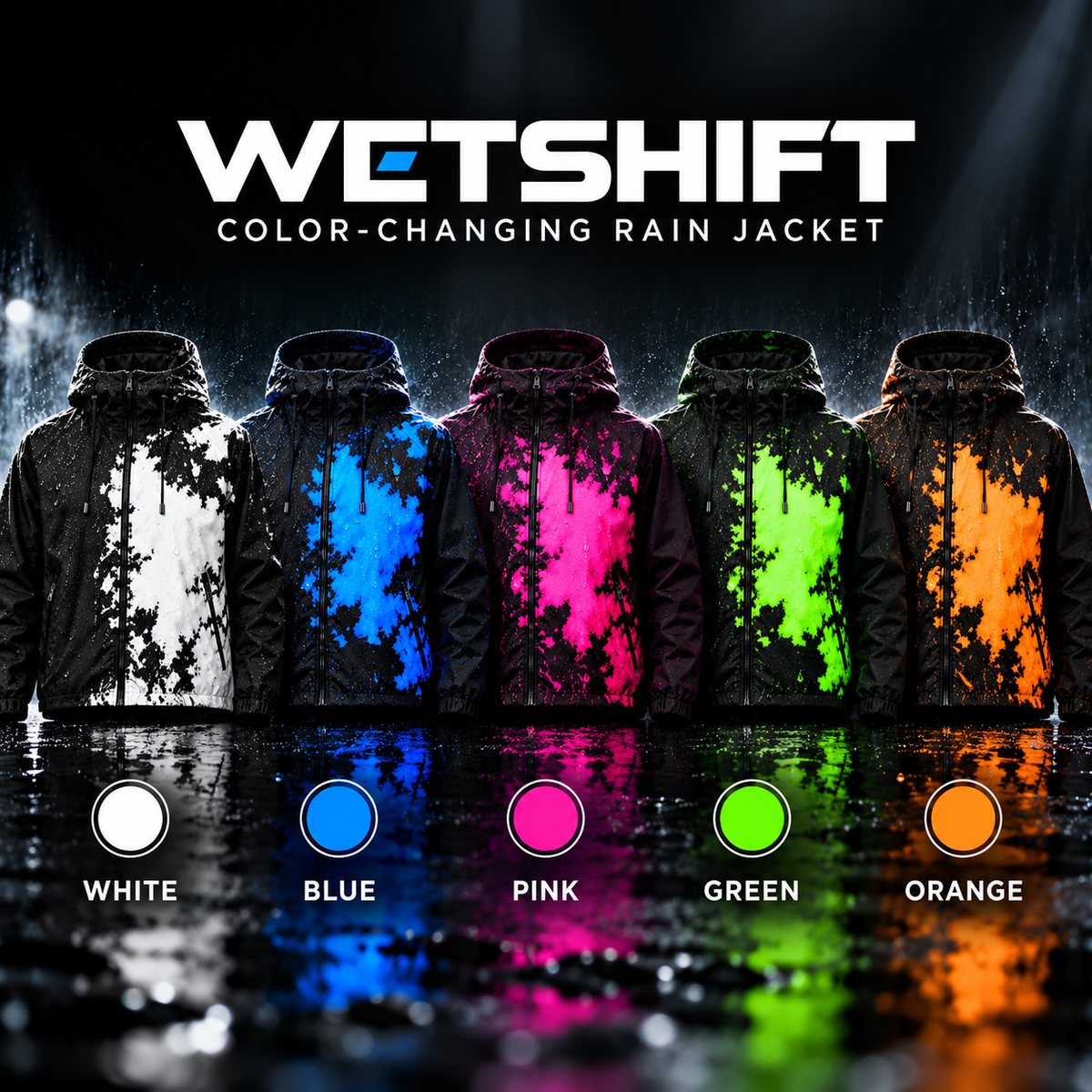 WetShift – Color Changing Rain Jacket