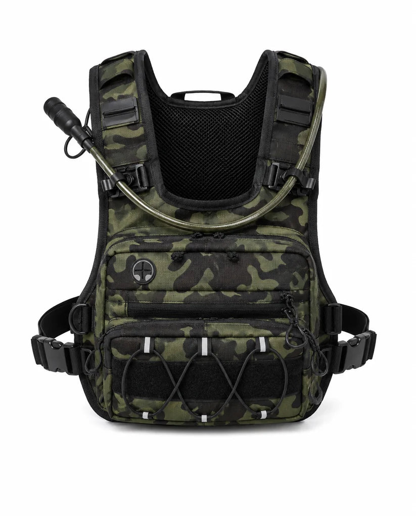 Tactical Hydration Vest - Green Camo